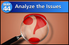 Way #44 Analyze the Issues